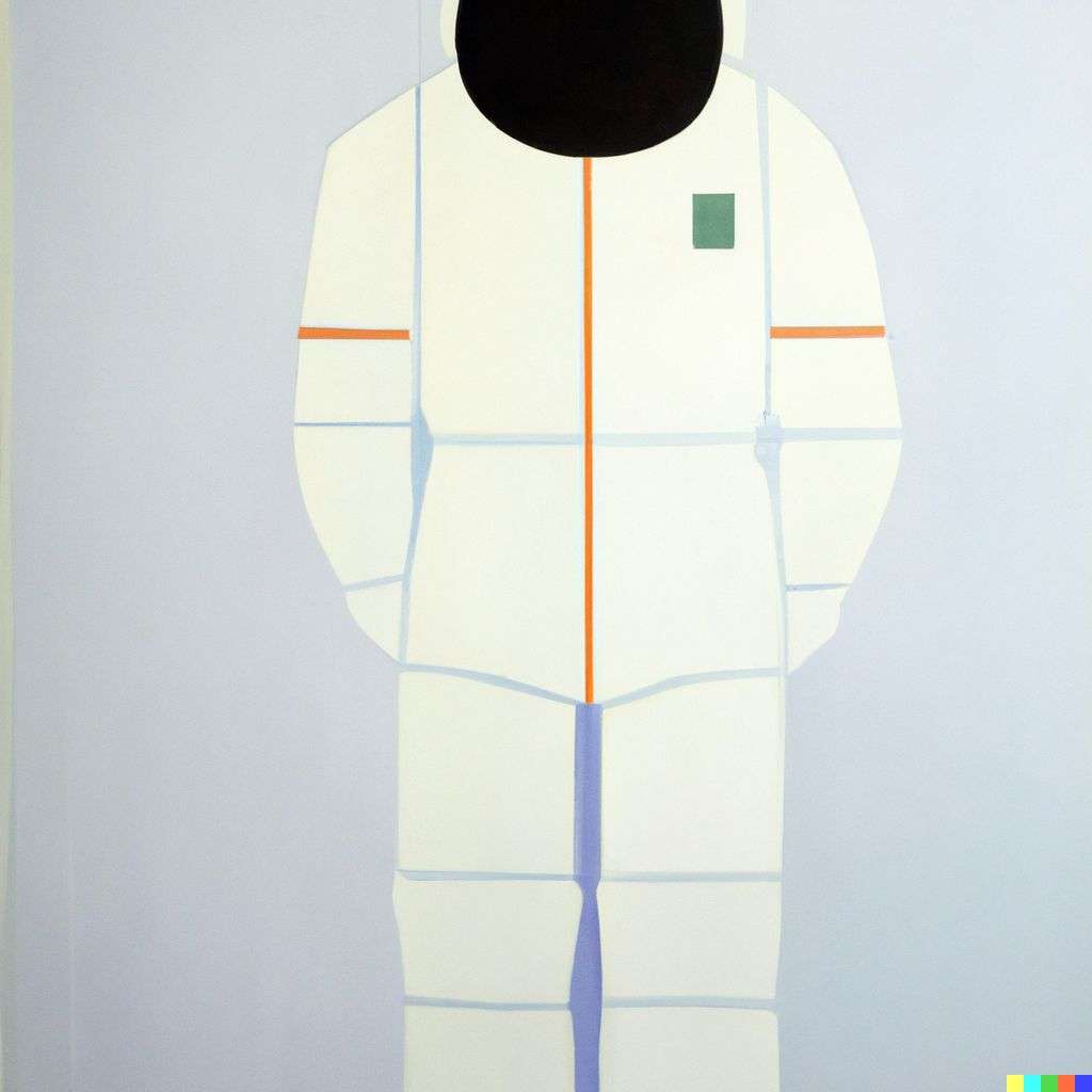 an astronaut, painting by Sol LeWitt